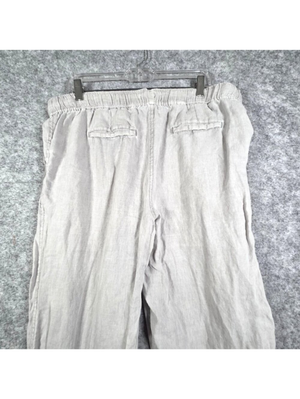 Artisan NY Women’s Linen Drawstring Wide Leg Pants Beige Gray Size L - Picture 8 of 10